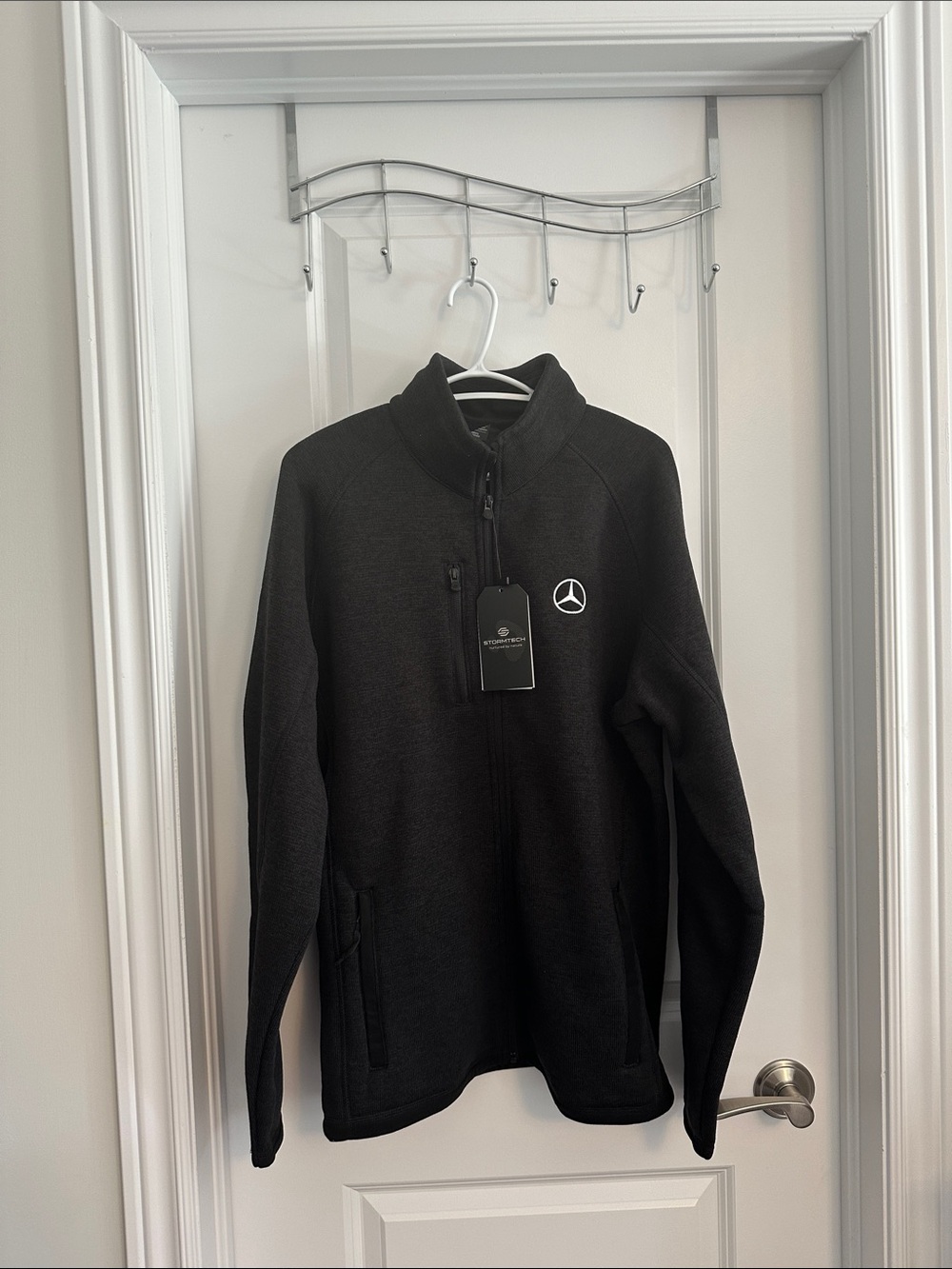 Mercedes-Benz Black Quarter-Zip Fleece Jacket Size Large NWT